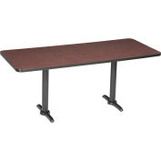 Counter Height Restaurant Table, Mahogany, 60"L x 30"W x 36"H