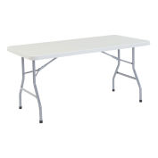 Plastic Folding Table, 60" x 30", White