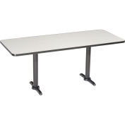 Counter Height Restaurant Table, Gray, 72"L x 30"W x 36"H