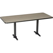 Counter Height Restaurant Table, Charcoal, 72"L x 30"W x 36"H