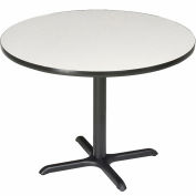 Round Counter Height Restaurant Table, Gray, 36"W x 36"H