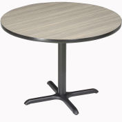 Round Counter Height Restaurant Table, Charcoal, 36"W x 36"H