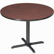 Round Counter Height Restaurant Table, Mahogany, 36"W x 36"H