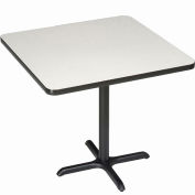 Square Bar Height Restaurant Table, Gray, 36"W x 42"H