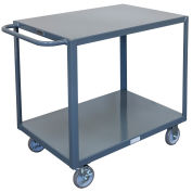 Global Industrial Steel Utility Cart w/2 Shelves, 1200 lb. Capacity, 30"L x 18"W x 35"H