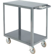 Welded Steel Utility Cart, 3 Flush Shelves, 18"Wx30"L