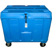 Bonar Plastics Polar Chest Dry Ice Storage Container w/Lid & Casters 43"L x 27-1/2"W x 39-1/2"H,Blue