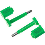 Global Industrial High Security Bolt Seal, Green, 50/Pack