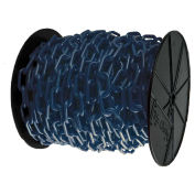 Mr. Chain Plastic Barrier Chain on a Reel, HDPE, 1.5"x200', #6, 38mm, Blue