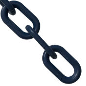 Mr. Chain Plastic Barrier Chain, HDPE, 2"x500', #8, 51mm, Blue