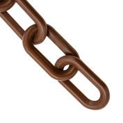 Mr. Chain Heavy Duty Plastic Barrier Chain, HDPE, 2"x500', 54mm, Brown