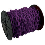 Mr. Chain Plastic Barrier Chain on a Reel, HDPE, 2"x125', #8, 51mm, Purple