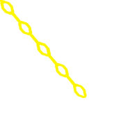 Mr. Chain Gothic Plastic Barrier Chain, HDPE, 2"x100', Yellow