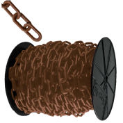 Mr. Chain Plastic Barrier Chain on a Reel, HDPE, 2"x125', #8, 51mm, Brown