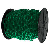 Mr. Chain Plastic Barrier Chain on a Reel, HDPE, 2"x125', #8, 51mm, Green