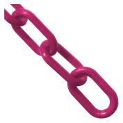 Mr. Chain Heavy Duty Plastic Barrier Chain, HDPE, 2"x100', 54mm, Pink