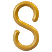 Mr. Chain S-Hook, Acetal Copolymer, 2", Gold, 10/Pk