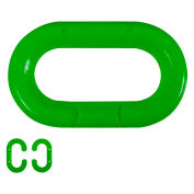 Mr. Chain Heavy Duty Master Link, Acetal Copolymer, 2", Green, 10/Pk