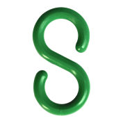 Mr. Chain S-Hook, Acetal Copolymer, 2", Green, 10/Pk