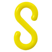 Mr. Chain S-Hook, Acetal Copolymer, 2", Yellow, 10/Pk
