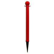Mr. Chain Ground Poles, HDPE, 3", Red