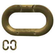 Mr. Chain Heavy Duty Master Link, Acetal Copolymer, 2", Gold, 10/Pk