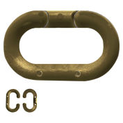 Mr. Chain Master Link, Acetal Copolymer, 1.5", Gold, 10/Pk