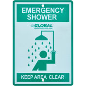 Global Industrial Replacement Emergency Shower Sign