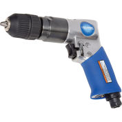 Global Industrial 3/8" Reversible Pistol Grip Drill W/Cushion Grip & Keyless Chuck, 2,000 RPM