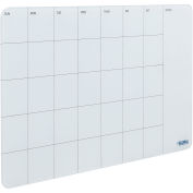24"W x 14"H Glass Cubicle Calendar Dry Erase Board, Monthly