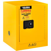 Global Industrial Flammable Cabinet, Manual Close Single Door, 4 Gallon, 17"Wx18"Dx22"H