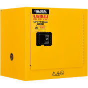 Global Industrial Flammable Cabinet, Manual Close Single Door, 6 Gallon, 23"Wx18"Dx22"H