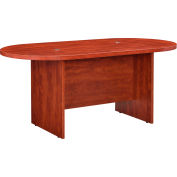 Interion® Racetrack Conference Table, 6'L, Cherry
