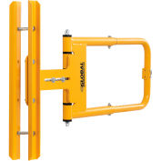 Global Industrial Adjustable Safety Swing Gate, 16"-26"W Opening, Yellow