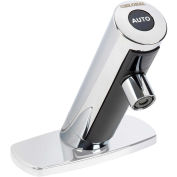 Global Industrial Deck Mounted Sensor Faucet With Trim Plate, 1 GPM, Chrome