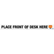Global Industrial Place Front of Desk Here Floor Sign, 36"W x 3''H, Adhesive