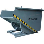 Global Industrial Medium Duty Self Dumping Forklift Hopper, 2 Cu. Yd., 4000 Lb. Cap., Gray