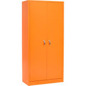 Global Industrial Emergency Preparedness Cabinet, 36"Wx18"Dx78"H, Orange, Unassembled