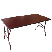 Global Industrial Folding Wood Table, 60"W x 30"L, Mahogany