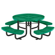 46" Child Size Round Perforated Picnic Table, Green