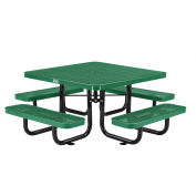 46" Child Size Square Expanded Picnic Table, Green