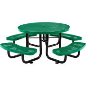 Global Industrial 46" Child Size Round Expanded Picnic Table, Green