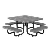 46" Child Size Square Perforated Picnic Table, Gray
