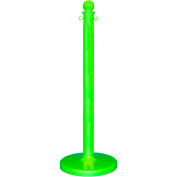 Global Industrial Plastic Stanchion Post, 40"H, Safety Green