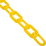 Global Industrial Plastic Chain Barrier, 2"x50'L, Yellow