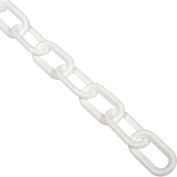 Global Industrial Plastic Chain Barrier, 2"x50'L, White