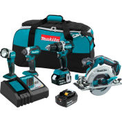 Makita® LXT® Cordless 4-Pc. Combo Kit, 5.0Ah, 18V, Lithium-Ion, Brushless, 5000RPM