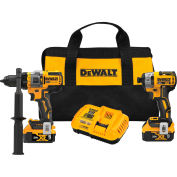 Dewalt 20V MAX Cordless 2-Tool Kit Including Hammer Drill/Driver with FLEXVOLT Advantage™