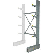 Global Industrial Single Sided Medium Duty Cantilever Add-On Rack, 2" Lip, 48"Wx33"Dx96"H
