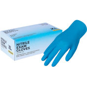 Exam Rated Nitrile Disposable Gloves, 4 MIL, Blue, Large, 100/Box